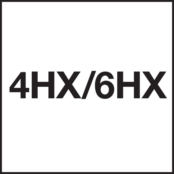 Tolerance field: 4HX/6HX